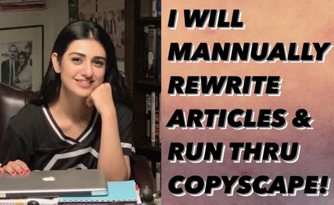 Gig Preview - Manually rewrite articles and run through copyscape