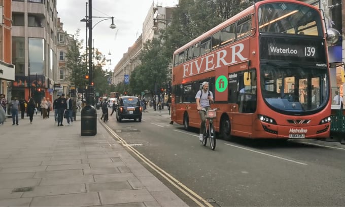 Gig Preview - Promote your brand on the double decker bus london england billboard video