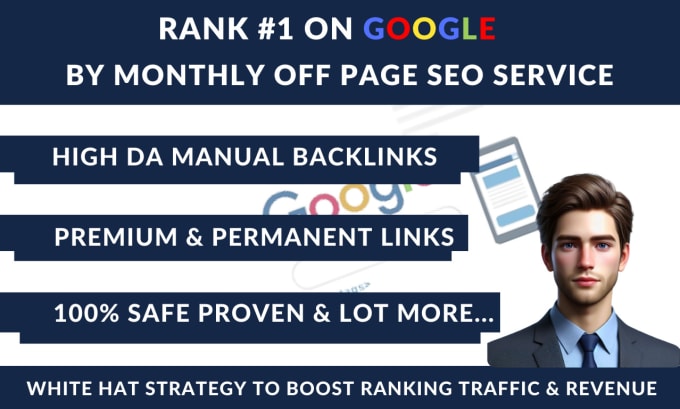 Gig Preview - Do monthly off page SEO backlinks service high da quality dofollow link building