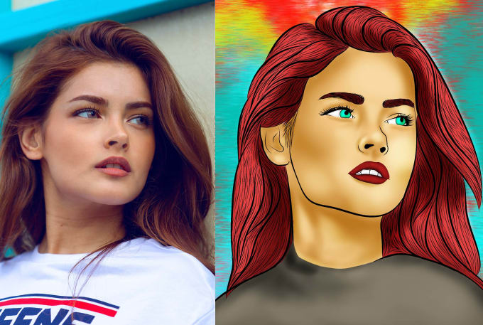 Gig Preview - Convert and redraw your photo to digital art illustration