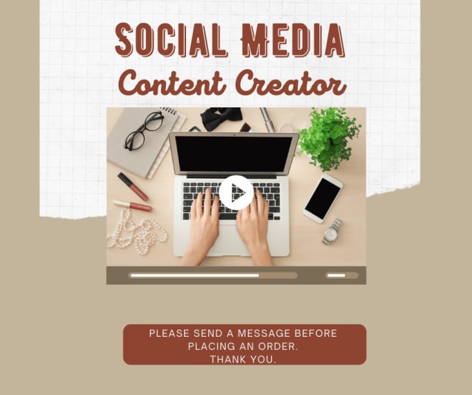 Gig Preview - Be your social media manager and content creator