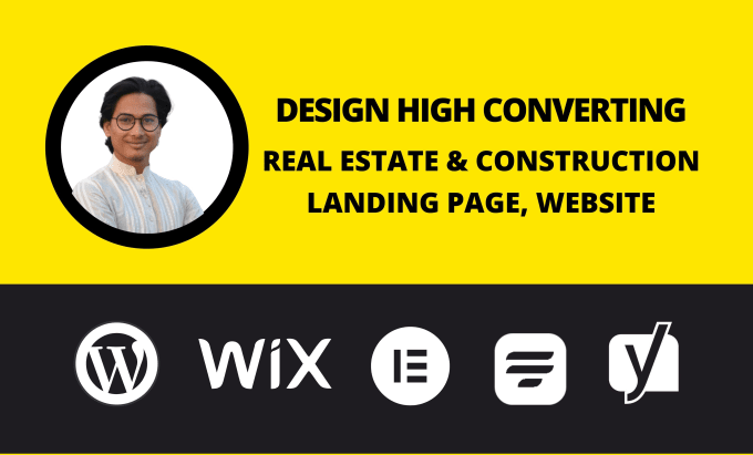 Gig Preview - Design high converting real estate and construction landing page or website