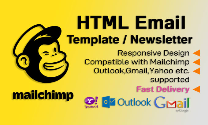 Gig Preview - Create mailchimp email template or newsletter