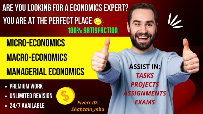 Gig Preview - Assist microeconomics macroeconomics, managerial economics