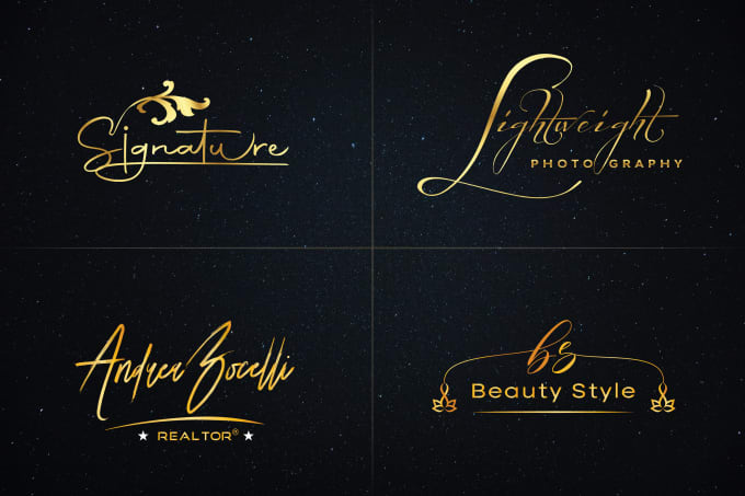 Gig Preview - Design a classy elegant luxury and eye catching signature logo