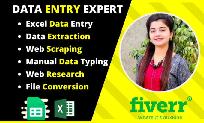 Bestseller - do data entry, web research, web scraping and excel data entry