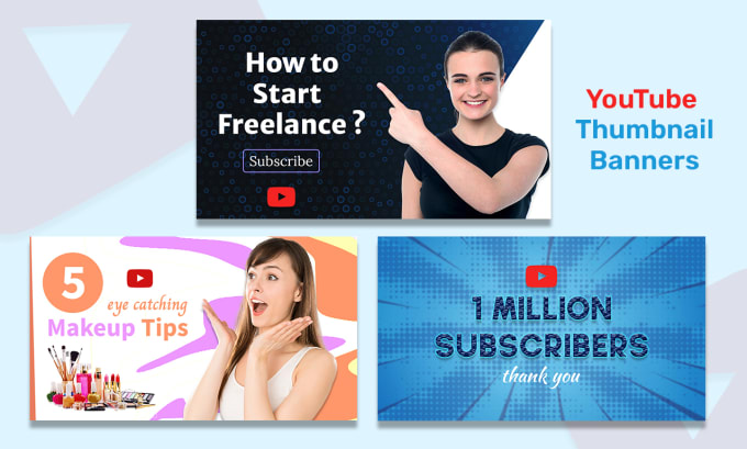 Gig Preview - Design amazing viral youtube thumbnails banners