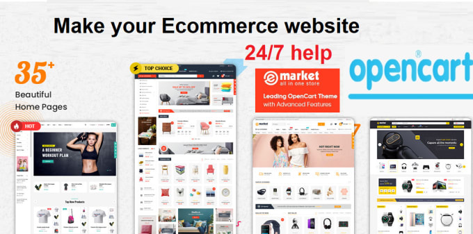 Gig Preview - Make ecommerce store in opencart