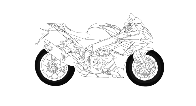 Gig Preview - Draw outline line art of your vehicle and object