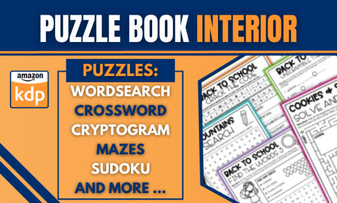 Gig Preview - Create your KDP puzzle book pages and cover