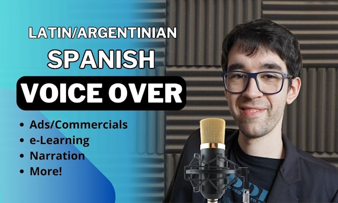 Gig Preview - Record professional male voice over in spanish