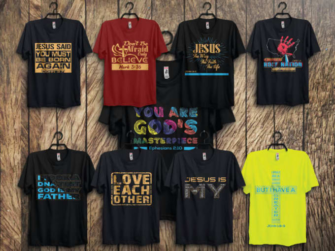 Gig Preview - Do custom christian graphic t shirt design