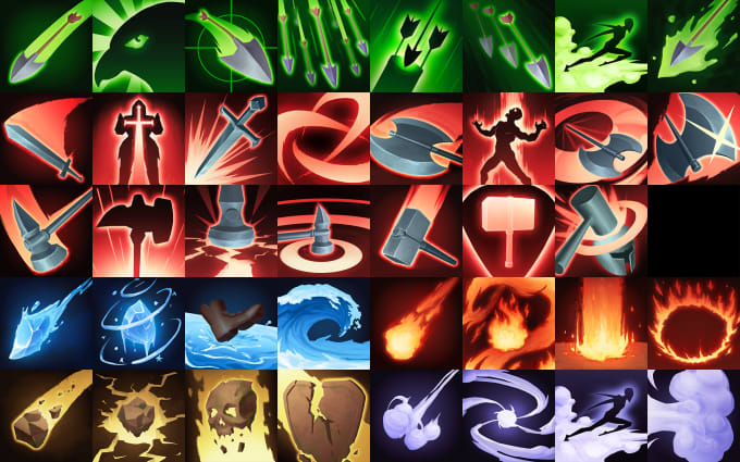 Gig Preview - Paint fantasy ability icons