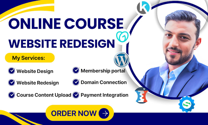 Gig Preview - Redesign thinkific kartra clone kajabi gohighlevel promote online course website