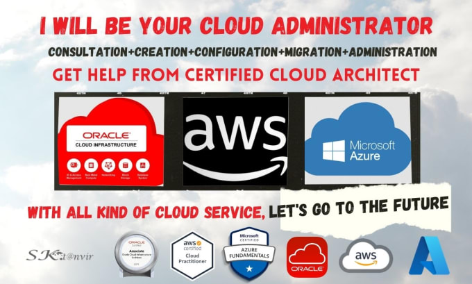 Gig Preview - Be your AWS azure gcp oracle cloud solution architect and administration