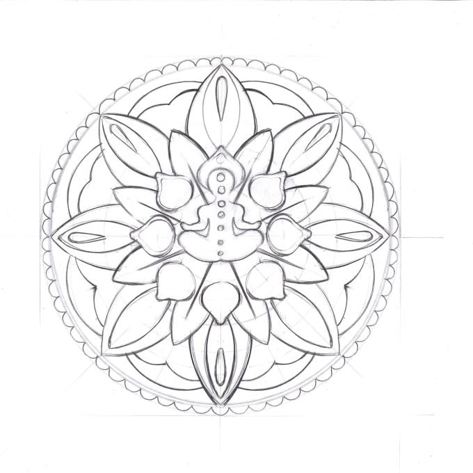 Gig Preview - Draw a mandala coloring book page for amazon kdp