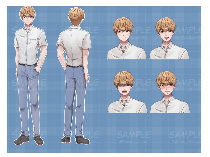 Gig Preview - Make anime character design sheet