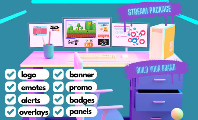 Gig Preview - Create graphics for streamers and social media marketers