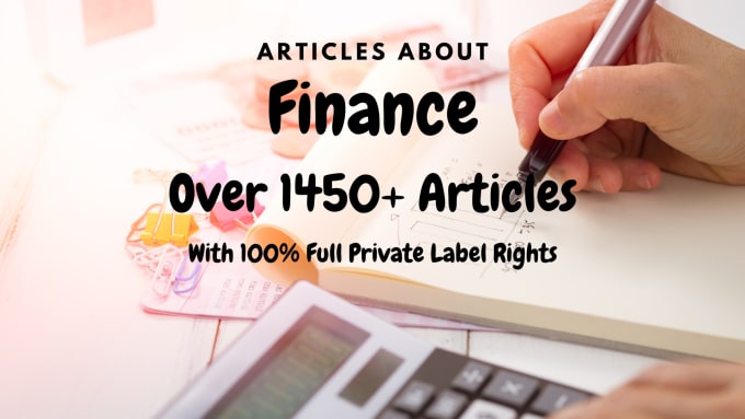 Gig Preview - Give you 1450 finance articles