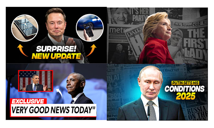 Gig Preview - Design professional political and news youtube thumbnails