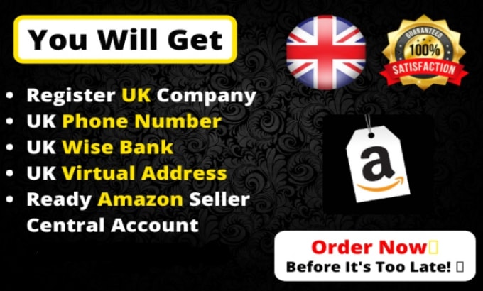 Gig Preview - Do amazon account creation UK, UK account creation, amazon accounts