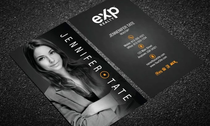 Gig Preview - Do a real estate business card design including your photo