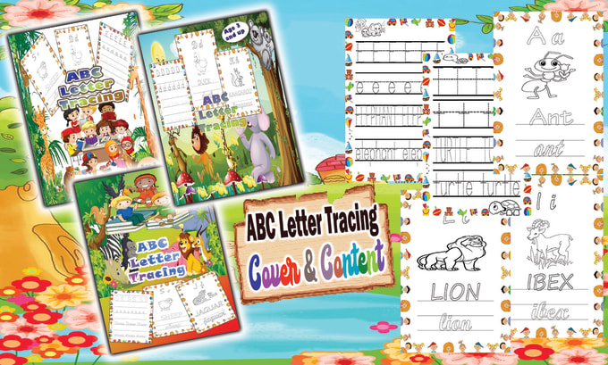 Gig Preview - Do abc letter tracing coloring book cover and interior  book design for KDP