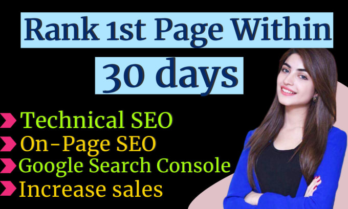 Gig Preview - Do technical optimization and onpage SEO to rank 1st page 30 days