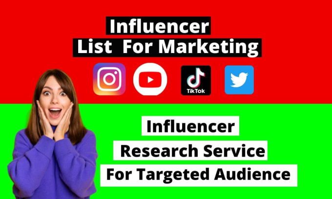 Gig Preview - Provide instagram and youtube influencer email list for influencer marketing