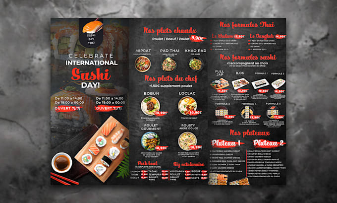 Gig Preview - Create a creative menu design for restaurent