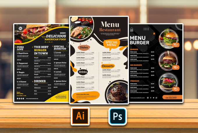 Gig Preview - Design awesome restaurant menu and food menu