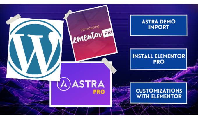 Gig Preview - Install astra pro theme and demo import for customizations with starter template