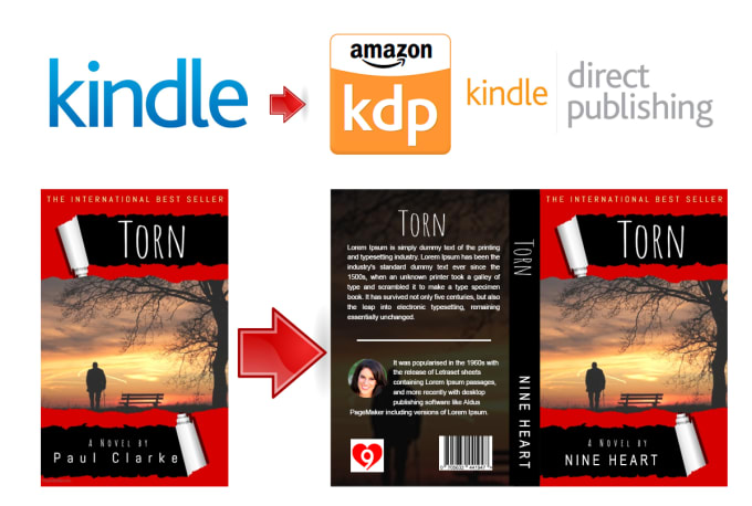 Bestseller - convert kindle book cover to amazon KDP paperback cover