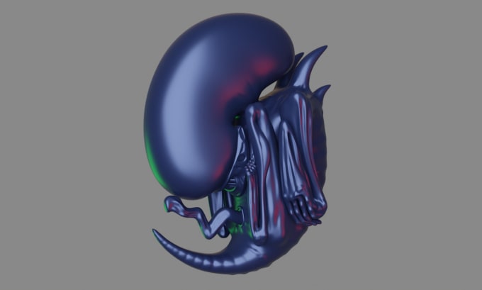Um desenho de um alienígena com uma cabeça de alienígenas e um padrão  generativo ai