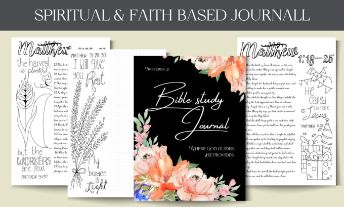 Gig Preview - Design printable faith based journal as your request