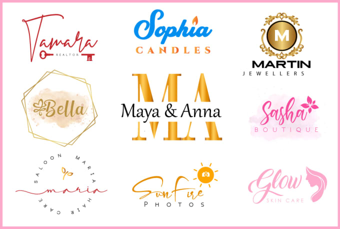 Gig Preview - Do signature watercolor feminine skin care clothing fashion logo design