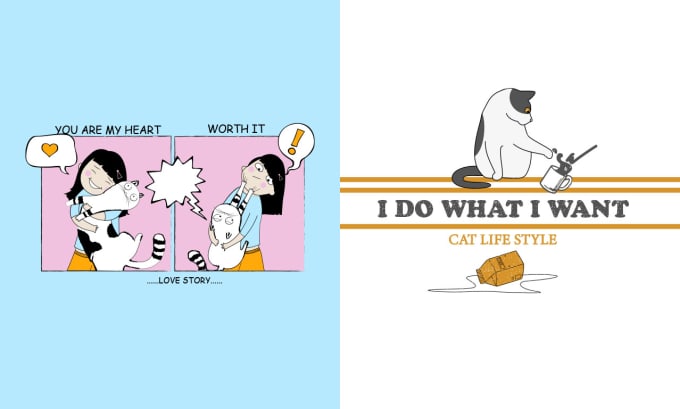 Gig Preview - Make awesome cute and funny pet t shirt designs