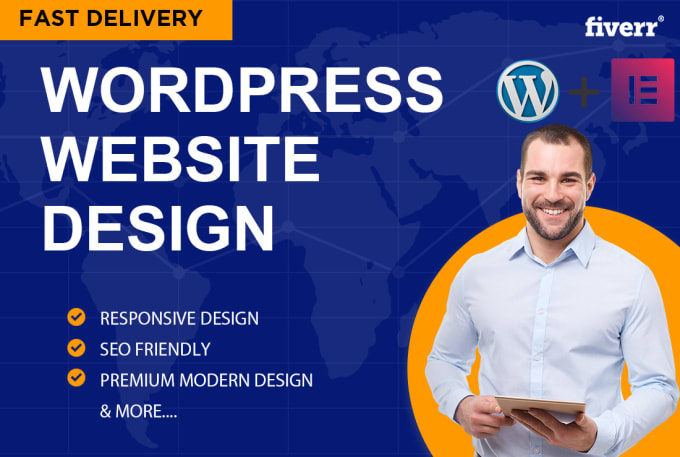 Gig Preview - Build modern and responsive wordpress website design