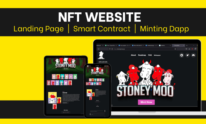 Gig Preview - Create modern nft website or landing page and smart contract