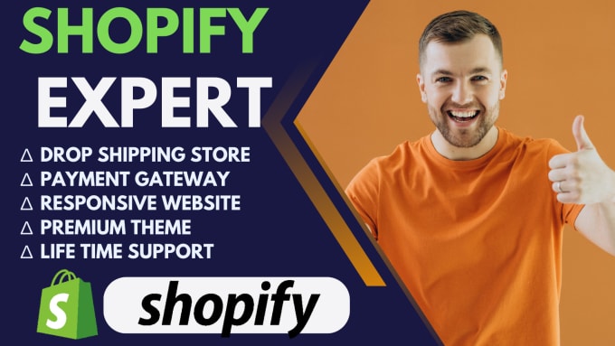 Gig Preview - Build a professional shopify website for your busines