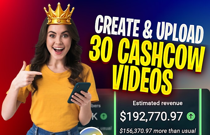 Gig Preview - Create youtube automation channel edit automated cash cow videos, ai cash cow