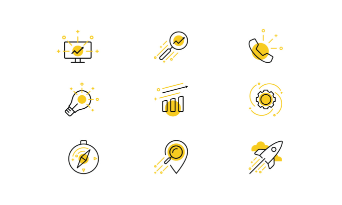 Gig Preview - Design customized vector flat icons, line icons for website UI UX