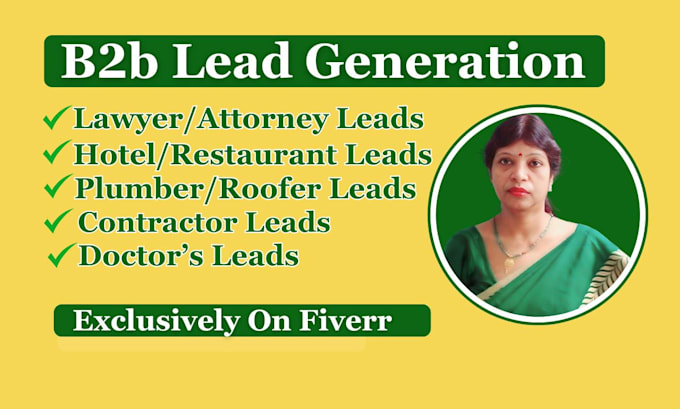 Gig Preview - Do b2b leads, prospect list of lawyers, doctors, and hvac industry owner leads