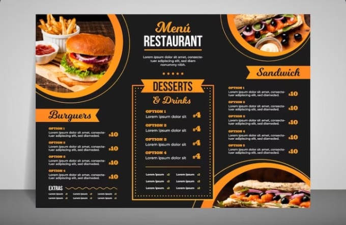 Gig Preview - Design exquisite restaurant menu design