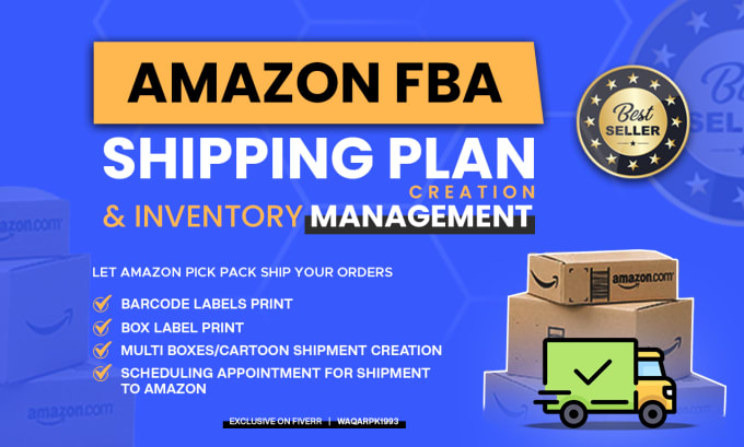 Gig Preview - Create amazon fba shipping plan and  inventory management