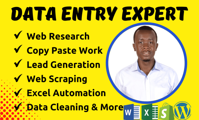 Bestseller - do data entry, web research, copy paste, excel data entry, and web scraping