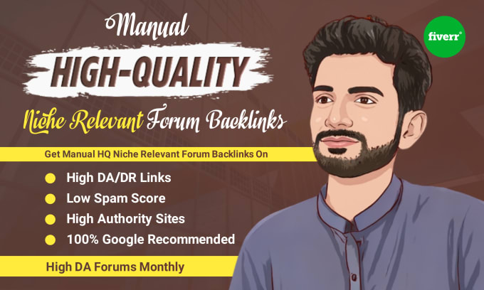 Gig Preview - Build manual HQ forum backlinks on high da forums monthly