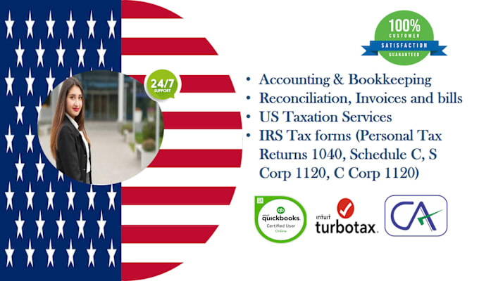 Gig Preview - Do quickbooks accounting and USA personal and business tax return