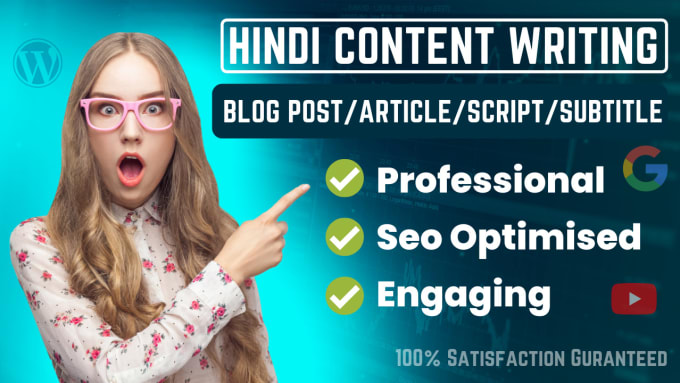 Gig Preview - Be your SEO hindi content writer and script writer