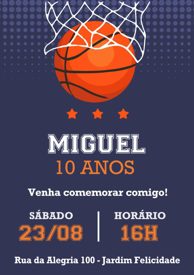 Gig Preview - Do the basketball digital birthday party invitation